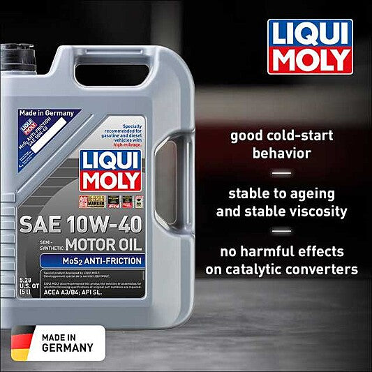 Liqui-Moly MoS2 Antifriction SAE 10W-40 Semi-Synthetic Engine Oil